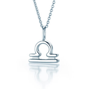 Sterrenbeeld hanger Weegschaal in zilver 925/-, 42cm 1,5mm