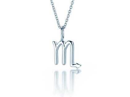 Sterrenbeeld hanger Schorpioen in zilver 925/-, 45cm 1,1mm