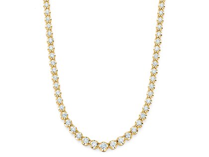 Tennis-Collier Classic in 18K geelgoud met diamanten 2,97ct G/SI
