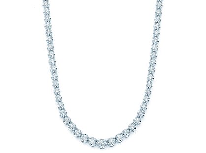 Tennis-Collier Classic in 18K witgoud met diamanten 2,97ct G/SI
