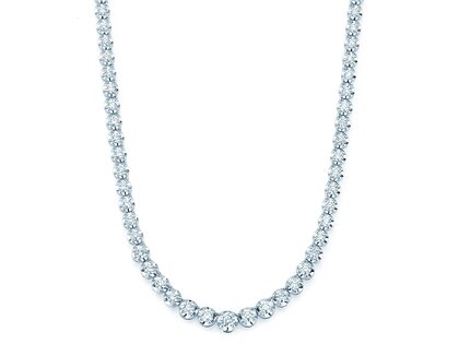 Tennis-Collier Classic in 18K witgoud met diamanten 2,97ct