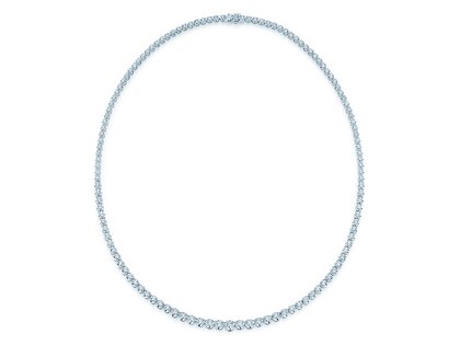 Tennis-Collier Classic in 18K witgoud met diamanten 2,97ct