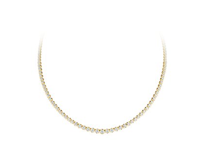 Tennis-Collier Classic in 18K geelgoud met diamanten 2,97ct G/SI