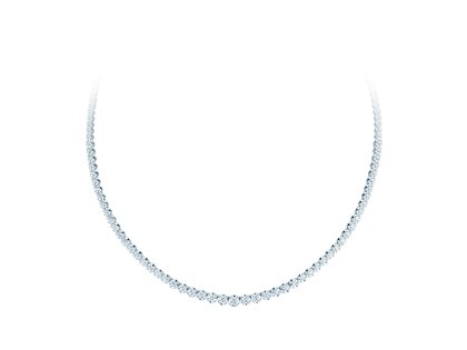 Tennis-Collier Classic in 18K witgoud met diamanten 2,97ct