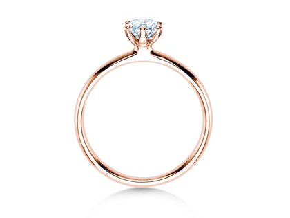Verlovingsring Classic 6 in 18K roségoud met diamant 0,50ct G/VS