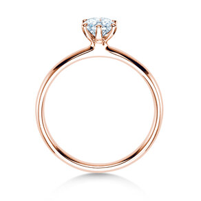 Verlovingsring Classic 6 in 18K roségoud met diamant 0,50ct G/VS