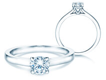 Verlovingsring Romance in platina 950/- met diamant 0,60ct G/SI