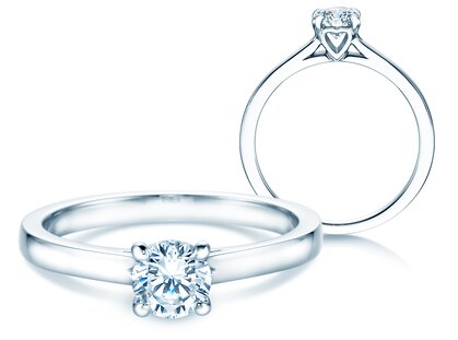 Verlovingsring Romance in 18K witgoud met diamant 0,60ct G/SI