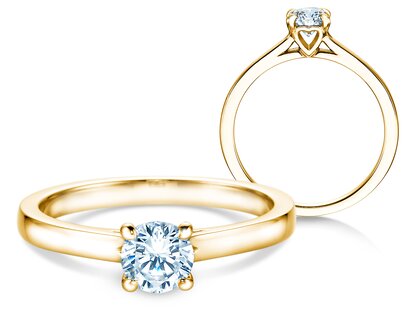 Verlovingsring Romance in 18K geelgoud met diamant 0,60ct G/SI