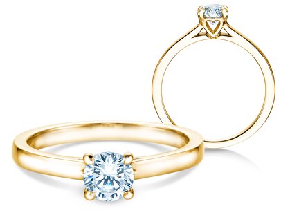Verlovingsring Romance in 18K geelgoud met diamant 0,60ct G/SI
