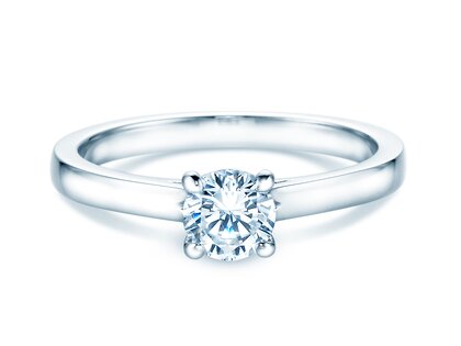 Verlovingsring Romance in 18K witgoud met diamant 0,60ct H/SI