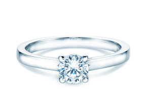 Verlovingsring Romance in 18K witgoud met diamant 0,60ct H/SI