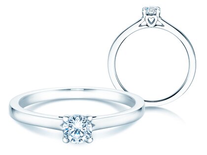 Verlovingsring Romance in 14K witgoud met diamant 0,30ct G/SI