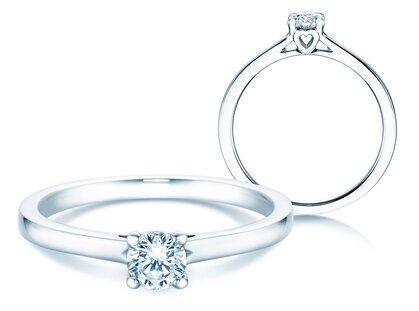 Verlovingsring Romance in 14K witgoud met diamant 0,30ct G/SI
