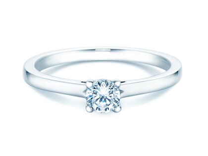 Verlovingsring Romance in 14K witgoud met diamant 0,30ct G/SI