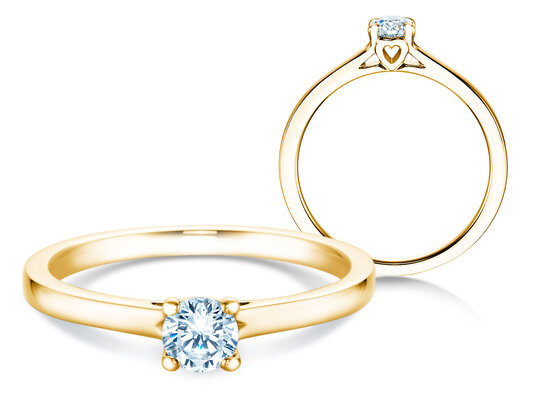Verlovingsring Romance in 14K geelgoud met diamant 0,30ct H/SI