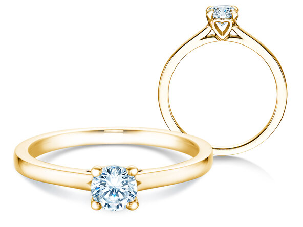 Verlovingsring Romance in 14K geelgoud met diamant 0,40ct H/SI