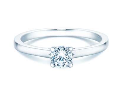 Verlovingsring Romance in 14K witgoud met diamant 0,40ct H/SI
