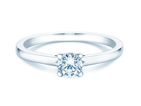 Verlovingsring Romance in 14K witgoud met diamant 0,40ct H/SI