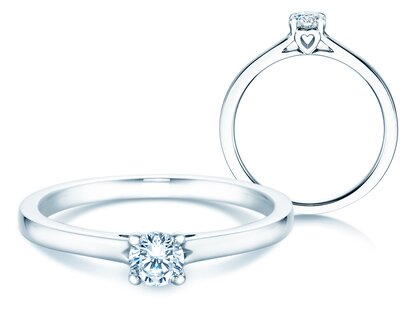 Verlovingsring Romance in platina 950/- met diamant 0,25ct G/SI