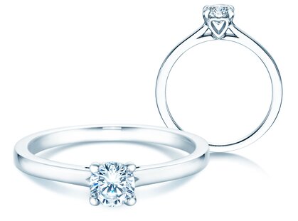 Verlovingsring Romance in 14K witgoud met diamant 0,40ct G/SI