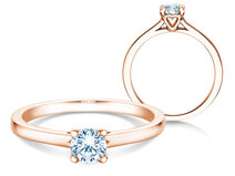 Verlovingsring Romance in 14K roségoud met diamant 0,40ct G/SI
