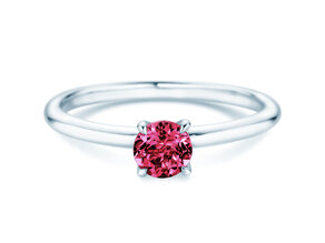 Geboortesteen ring Classic 4 januari in 14K witgoud met granaat 0,50ct
