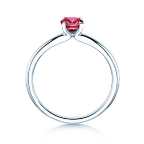 Geboortesteen ring Classic 4 januari in 14K witgoud met granaat 0,50ct