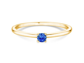 Geboortesteen ring Classic 4 september in 14K geelgoud met saffier 0,10ct