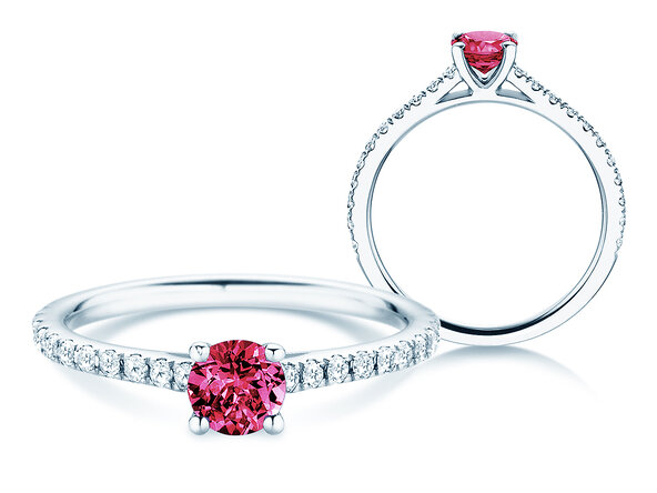 Geboortesteen ring Pure Colour