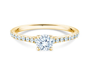 Geboortesteen ring Pure Colour april in 14K geelgoud met diamant 0,50ct en diamanten 0,26ct