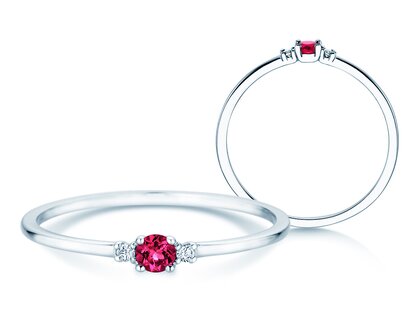 Geboortesteen ring Vivid Petite