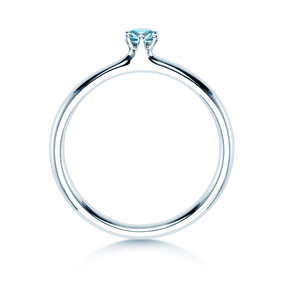 Verlovingsring Classic Colour in zilver 925/- met blauwe topaas 0,05ct