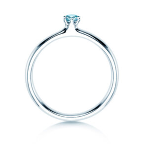 Verlovingsring Classic Colour in 14K witgoud met blauwe topaas 0,05ct