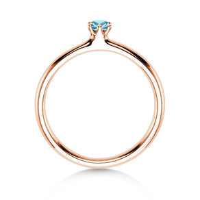Verlovingsring Classic Colour in 9K roségoud met blauwe topaas 0,10ct