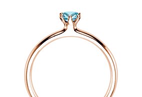 Verlovingsring Classic Colour in 14K roségoud met robijn 0,50ct