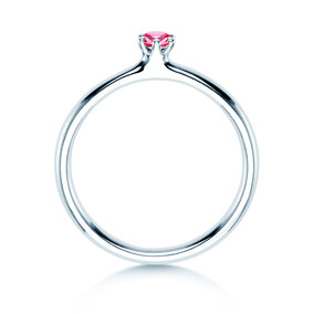 Verlovingsring Classic Colour in zilver 925/- met roze toermalijn 0,05ct