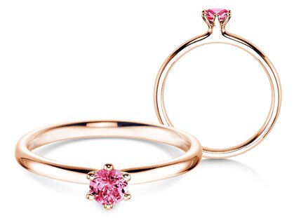 Verlovingsring Classic Colour in 9K roségoud met roze toermalijn 0,25ct