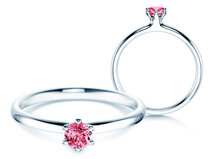  in 14K witgoud met  0,15ct