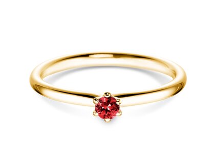 Verlovingsring Classic Colour in 14K geelgoud met robijn 0,05ct