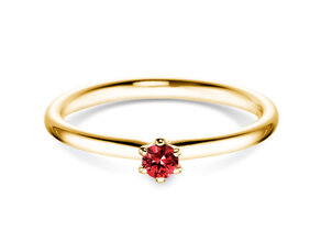 Verlovingsring Classic Colour in 14K geelgoud met robijn 0,05ct