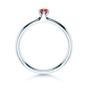 Verlovingsring Classic Colour in zilver 925/- met robijn 0,05ct