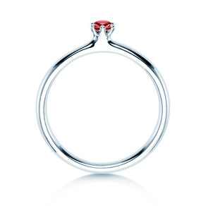 Verlovingsring Classic Colour in 9K witgoud met robijn 0,05ct