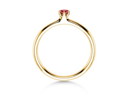 Verlovingsring Classic Colour in 14K geelgoud met robijn 0,05ct