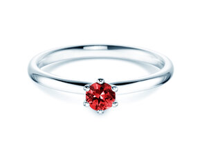 Verlovingsring Classic Colour in 9K witgoud met robijn 0,25ct