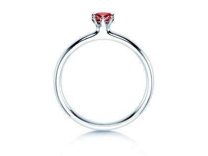 Verlovingsring Classic Colour in 9K witgoud met robijn 0,25ct