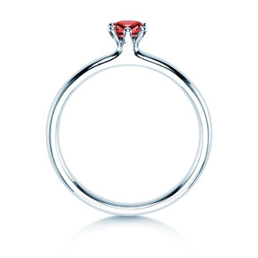 Verlovingsring Classic Colour in 9K witgoud met robijn 0,25ct