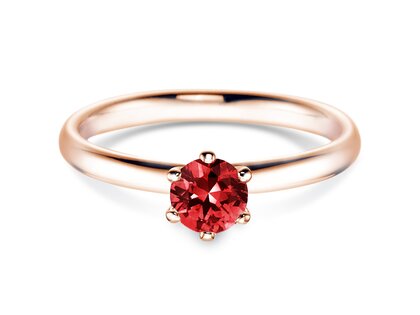 Verlovingsring Classic Colour in 14K roségoud met robijn 0,50ct