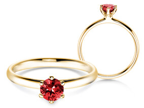 Verlovingsring Classic Colour in 14K geelgoud met robijn 0,50ct