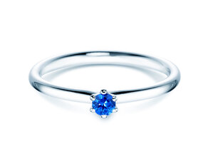 Verlovingsring Classic Colour in zilver 925/- met saffier 0,05ct